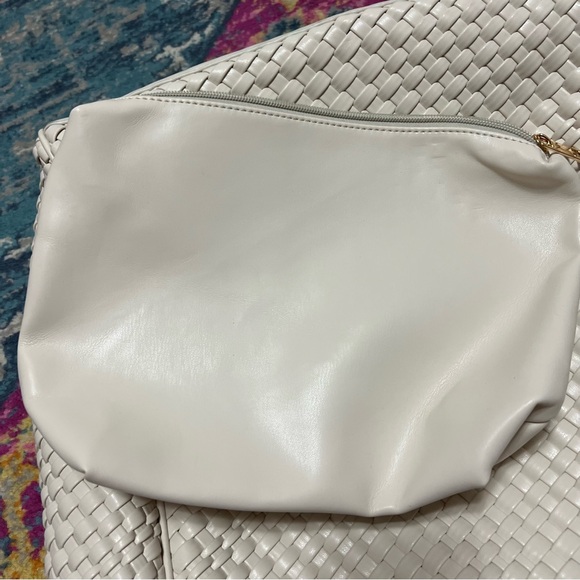 Anthropologie Cream Woven Tote Bag - Picture 5 of 5